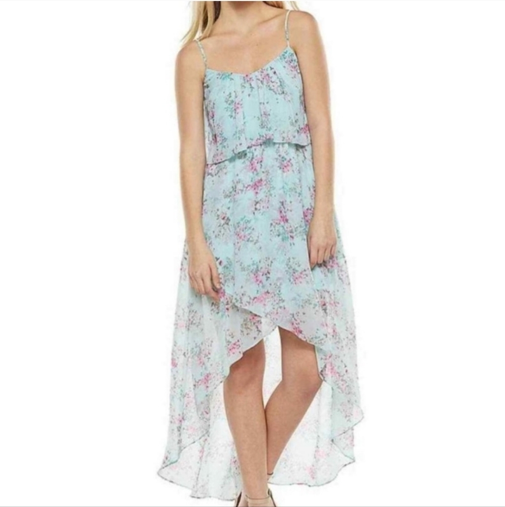 Disney Cinderella The Collection Dress - Blue & Pink Sheer Floral High Low